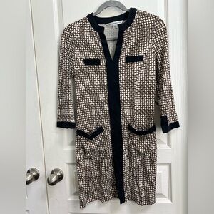Diane Von Furstenberg silk jersey basketweave dress